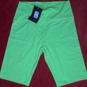 FASHION NOVA LIME GREEN BIKER SHORTS